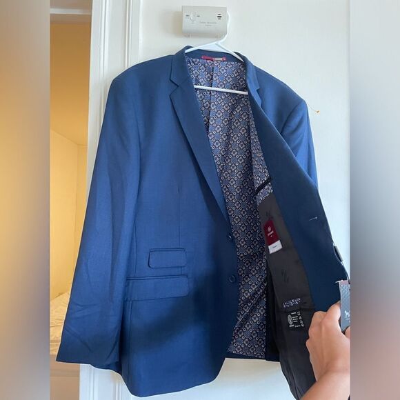 Statement Platinum Italian Wool & Cashmere Super 180 Tailored Fit Blazer - Picture 2 of 11